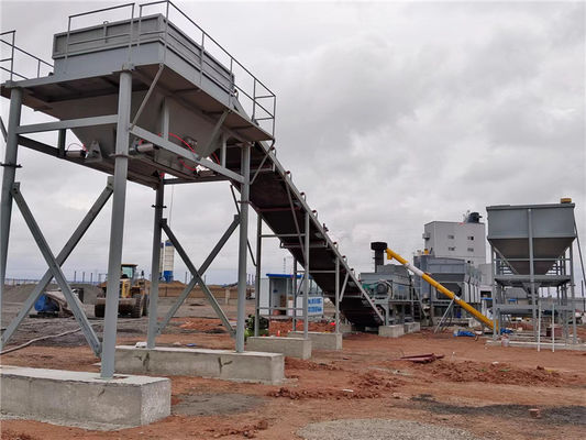 Konstruksi Jalan stasioner Peralatan Pabrik Pencampuran Semen Tanah 155KW