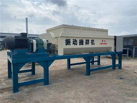 Bagian Pabrik Batching Tanah Stabil Mesin Pengaduk Horisontal Bergetar Tipe 55KW×2