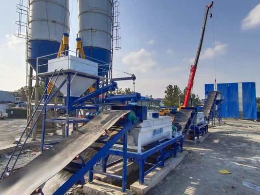 Jembatan 120m3/H Pabrik Pencampur Tanah Stabil Otomatis Tinggi